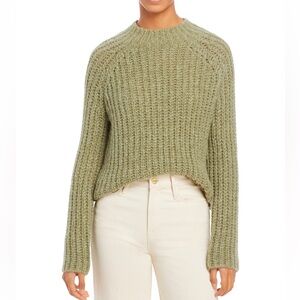 Vince | Marled Raglan Mohair & Alpaca-Blend Pullover | Color - Jadeite | Size S